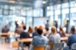 © wang - Blurred view of people at business training. High quality