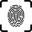 © Alpona - fingerprint scanning icon sign. vector illustration