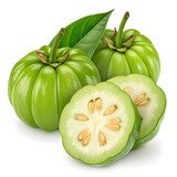 fresh garcinia isolated on white background perfect