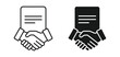© Masuda Akthar - legal Agreement icon  , Symbolizes partnership, trust, or signing a deal. vector illustration .