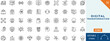 © Dencons - Digital transformation icon collection set. Editable stroke.