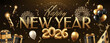 © Macrovector - Elegant new year 2026 celebration layout realistic