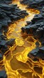 © Neam - Molten gold flows through rocky terrain creating a surreal and captivating landscape