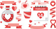 © MD - Valentine's day flat design elements collection vector graphic