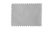 © Top_Stock - A neutral grey fabric swatch with serrated pinked edges isolated on a transparent background.