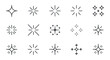 © mdsaikat - Set of sparks glitter vector icons collection of stars sparkles light effect decoration twinkle shiny flash symbol clean composition