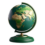 Detailed Earth World Globe Model Resting Firmly on a Pedestal Base for Educational Purposes