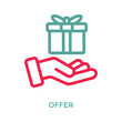 © San D - Offer Icon Outline Color Style. Vector Illustration For Graphic Design