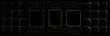 © wild - Golden thin frame, linear border, royal separator page, menu divider set on black background. Elegant gold geometric radiance borders luxury art deco collection. Vector illustration