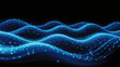 © Myimages - Stunning digital network visualization with glowing blue particles and abstract data streams in dark space