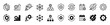 © Dear Lala - Cogwheel icon set. Gear wheel and manufacturing symbol. Setting, progress and repair logotypes. Vector illustration.