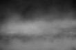 © Bye Bye Design - Thick White Smoke and Fog Flowing Horizontally on a Dark Black Background, Abstract Atmospheric Overlay Effect for Creative Design Projects