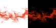 © Tania - Fiery red smoke effect on white and black backgrounds, creating a dramatic contrast isolated on transparent background