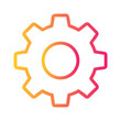 © Tamanna - a flat gradient outline icon of a settings gear for web and graphic design.