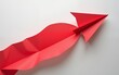 © ning - paper plane leadership concept - red paper plane leading the row. High quality