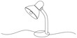© Somit - Continuous one line drawing of a simple table lamp. Vector illustration