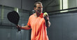 © AzeemudDeen25/peopleimages.com - Padel, athlete and man with racket, court and training for challenge, fitness and practice for sport. Tennis player, wellness and mature person with equipment for competition, exercise and skills