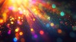 © Numanartworks - Abstract colorful light beams and bokeh particles create a dreamy and magical background illustration