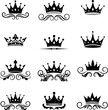 © Farzana - Royal crown icons collection, regal vector art