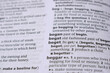 © BlueMistFilmStudios - Close Up Of English Dictionary Page With Word - began