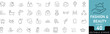 © icons Studio - Fashion and Beauty Linear Icon Set featuring 40 outline symbols of clothing, accessories, style, makeup, and apparel design. Perfect for fashion brands, boutiques, and beauty projects. Editable stroke