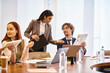 © Bliss - Engaging team discussion in modern office setting fosters collaboration and creativity