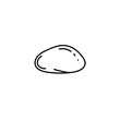 © xo - Small pebble stone outline natural shape vector illustration minimal isolated design element for nature themed works