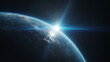 © Tahsin - View of the earth from space with a bright sun rising over the horizon