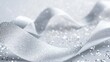 © Touch - Elegant Silver Glitters and White Ribbon on Bright Background