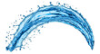 © ZANNATUL - Dynamic blue water splash arch isolated on transparent background