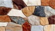 © Swaha - Colorful Stone Wall Texture with Irregular Shapes and Earthy Tones.