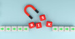 © Thawatchai Images - Magnet Attracting Risk Concept for Business Strategy and Risk Management