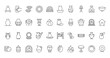 © Izzat - 40 set of outline web pottery and ceramic icons such as pottery, pottery, vase, shelf, dish vector thin icons for report, presentation, diagram, web design, mobile app