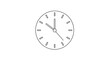 © dani - A simple line drawing of a clock face shows the time is near ten o'clock.