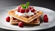 © Brandon - waffle with raspberry and cream