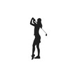 © Andi - silhouette vector of a woman playing golf