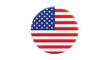 © Hafiz283 - Round United States Flag Emblem With Stars and Stripes on Black Background America isolated on a transparent background