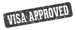 © BHM - visa approved rectangular sign. visa approved stamp