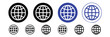 © AIcon Star - globe icons pack grid and outline styles for internet and world map