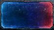 © Another Galaxy - Grunge sci-fi user interface frame with glowing blue and red lights, digital tech border and cracked futuristic texture.