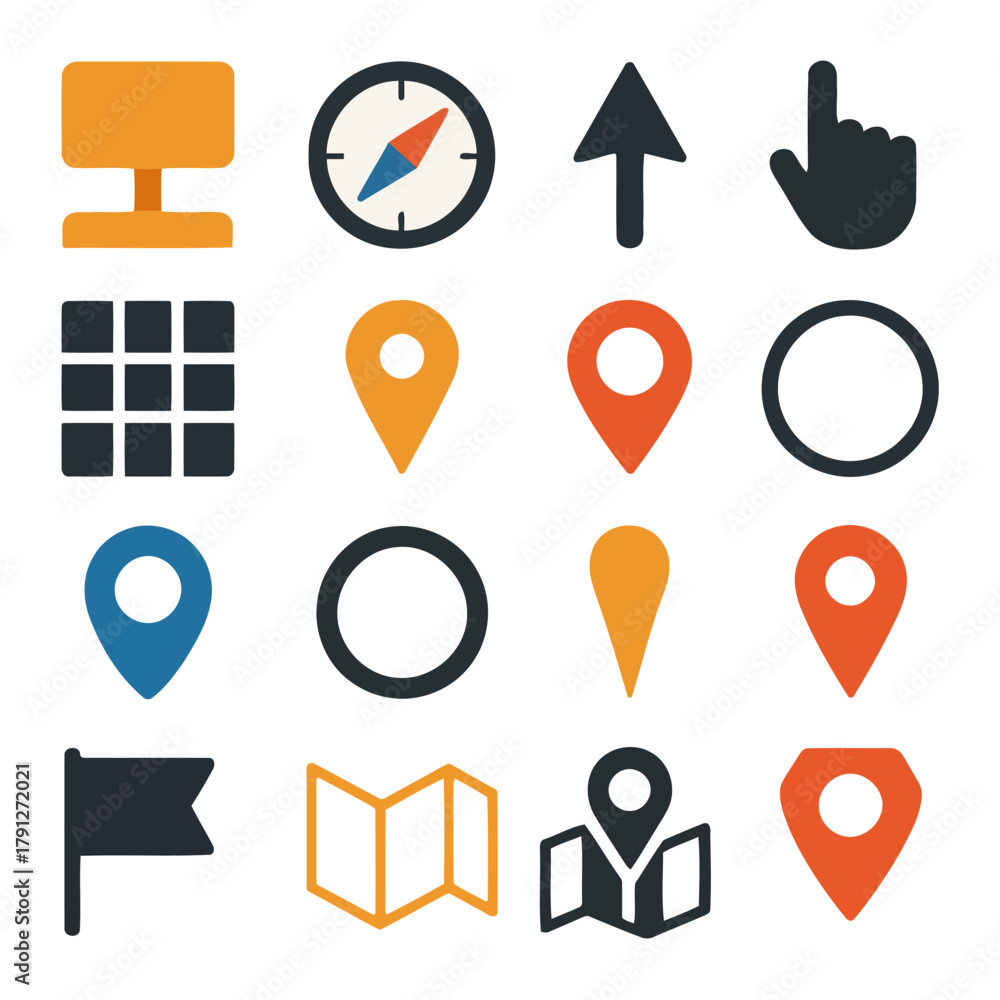 Navigation Icon Collection: A meticulously curated collection of ...