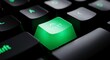© Bounpaseuth - Illuminated Start Key: A close-up shot of a modern keyboard highlights a radiant green START key, embodying new beginnings and initiating a digital journey.