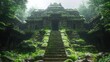 © tian - Moss-covered ancient temple ruins in jungle.
