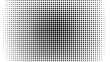 © Feryu - Abstrakter Vektor-Hintergrund mit sich vergrößernden schwarzen Punkten auf weißem Grund, Halbtoneffekt