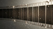 © Yaping - Vintage cinema film strip background with old scratches and glowing dust