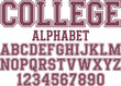 © vector_1 - Classic college font. Vintage sport font in american style for football, baseball or basketball logos and t-shirt. Athletic department typeface, varsity style font