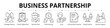 ©  karyative - Business Partnership Line Banner Web Icon Set Vector Illustration