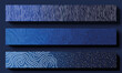 © Hmen - Patrones abstractos vectoriales en tonos azules y degradados, con texturas orgánicas y puntos brillantes.