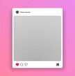 © artempo - Instagram post template.  Social media publication marketing mock up. Twitter like, share, comment, save, repost icon. Vector illustration