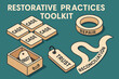 © Bohdan - Restorative practices toolkit with case boxes, trust tags, repair and reconciliation elements